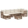 vidaXL Set Divano da Giardino 8 pcs Beige polyrattan