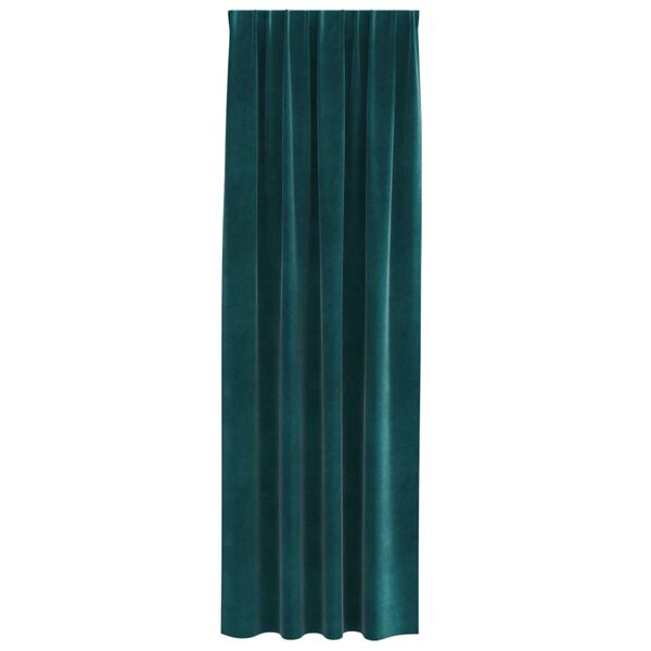 vidaXL Tende oscuranti 2 pcs Verde Scuro 140 x 245 cm Velluto