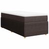 vidaXL Giroletto a Molle con Materasso Marrone Scuro 100x200cm Tessuto