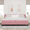 vidaXL Letto a molle con materasso Rosa 200 x 200 cm Velluto