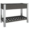 vidaXL Fioriera Rialzata Giardino con Ripiano Grigia 100x50x75 cm WPC