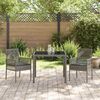 vidaXL Set da Pranzo per Giardino 3 pcs Grigio polyrattan