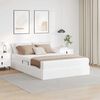 vidaXL Letto con contenitore e materasso Bianco 140 x 190 cm