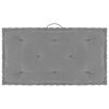 vidaXL Cuscino per Pallet e Pavimento Grigio 73x40x7 cm in Cotone