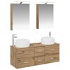 vidaXL Set di mobili per il bagno 5 pcs Rovere Artigianale
