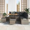 vidaXL Set Divano da Giardino con cuscino 8 pcs Grigio Poly Rattan
