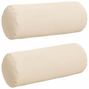 vidaXL Cuscini a rullo 2 pcs Beige &Oslash; 15 x 40 cm Tessuto in Microfibra
