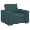 vidaXL Divano 3 pcs Verde Scuro 220 x 80 x 84 cm Tessuto misto lino