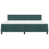 vidaXL Letto a molle con materasso Verde Scuro 200 x 200 cm Velluto