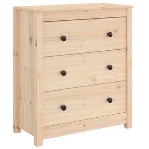 vidaXL Credenza 70x35x80 cm in Legno Massello di Pino