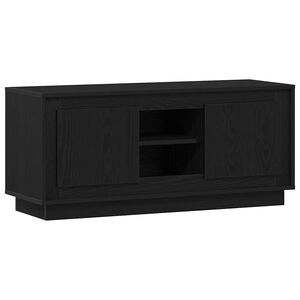 vidaXL Mobile TV Rovere Nero 102 x 35 x 45 cm Legno multistrato