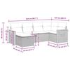 vidaXL Set Divano da Giardino 6 pz con Cuscini Beige in Polyrattan