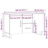 vidaXL Credenza Grigio Cemento 100x36x60 cm in Legno Multistrato