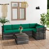 vidaXL Set Divani da Giardino su Pallet 6 pz con Cuscini Massello Pino