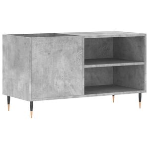 vidaXL Mobile Porta Dischi Grigio Cemento 85x38x48cm Legno Multistrato