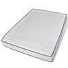 vidaXL Letto con Materasso Memory Foam Bianco in Similpelle 140x200 cm
