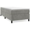vidaXL Giroletto a Molle con Materasso Grigio Chiaro 80x200 cm Velluto