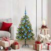 vidaXL Albero di Natale artificiale pieghevole con coni Verde 120 cm