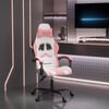 vidaXL Sedia da Gaming Bianco e Rosa in Similpelle