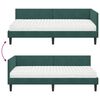 vidaXL Struttura Letto Angolare con Materasso 2 pcs Verde Velluto