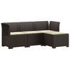 vidaXL Divano da giardino 4 posti con cuscini aspetto rattan PP