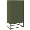 vidaXL Credenza Verde Oliva 68x39x123 cm in Acciaio