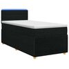 vidaXL Letto box spring con materasso Nero 90 x 190 cm Tessuto