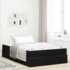 vidaXL Struttura letto con materasso con materasso 2 pcs Nero Velluto