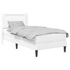vidaXL Struttura letto con materasso Bianco 80 x 200 cm Similpelle