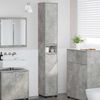 vidaXL Mobile da Bagno con porta Grigio cemento 30,5 x 30 x 195 cm