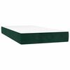 vidaXL Giroletto a Molle con Materasso Verde Scuro 90x200 cm Velluto