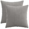 vidaXL Federa 2 pcs HEERLEN Grigio Chiaro 45 x 45 cm corduroy
