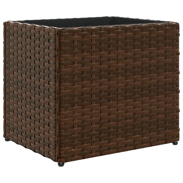 vidaXL Fioriera da Giardino Marrone 36x30x32 cm in Polyrattan