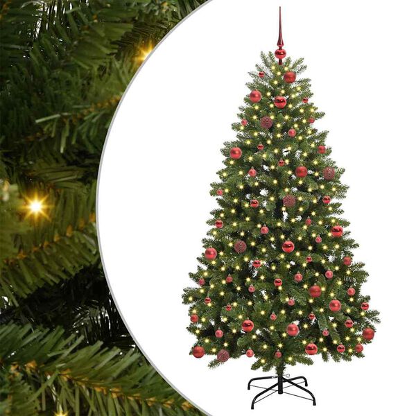 vidaXL Albero di Natale artificiale Verde 180 cm PVC e Metallo