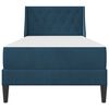 vidaXL Struttura letto con materasso Blu 80 x 200 cm Velluto