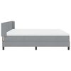vidaXL Letto a molle Grigio chiaro 200 x 200 cm Poliestere