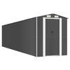 vidaXL Capanno da Giardino Antracite 192x855x223 cm in Acciaio Zincato