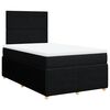 vidaXL Giroletto a Molle con Materasso Nero 120x190 cm in Tessuto