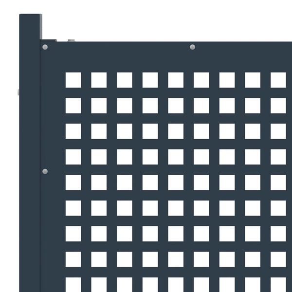 vidaXL Recinzione da giardino in acciaio 178x125 cm antracite