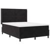 vidaXL Letto con Box Springs LED e Materasso Nero 140 x 190 cm Velluto