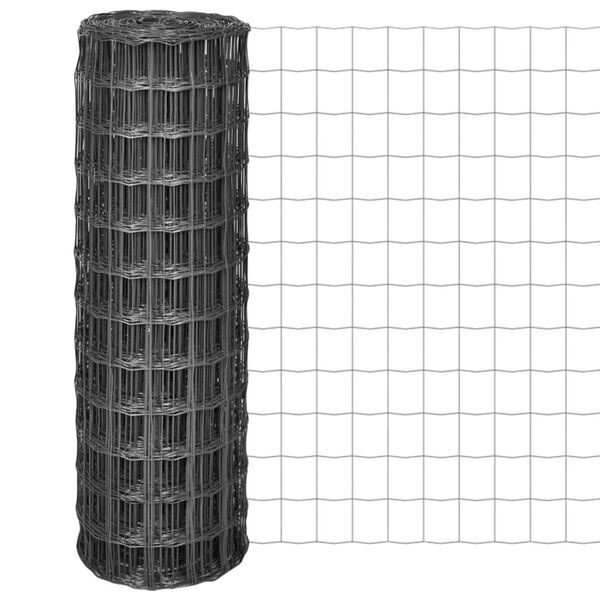 vidaXL Recinzione Euro in Acciaio 10x1,2 m Grigia