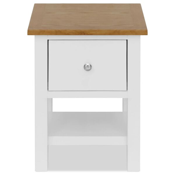 vidaXL Comodino 36x30x47 cm in Massello di Rovere