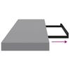 vidaXL Scaffali a Parete 2 pz Grigi 90x23,5x3,8 cm in MDF