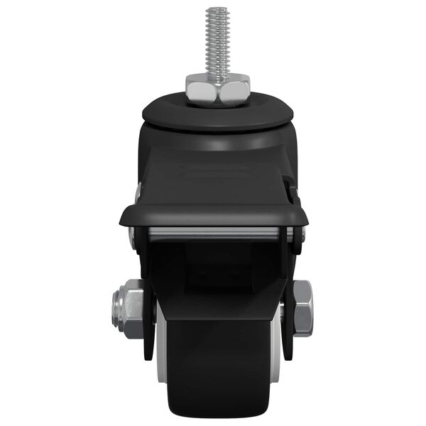 vidaXL Ruote 2 pcs Nero M6 x 37 mm Ferro e nylon