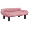 vidaXL Lettino per Cani Rosa 70x40x24 cm in Velluto
