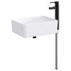 vidaXL Lavabo da bagno Nero Opaco 40,5 x 30,5 x 13 cm Metallo