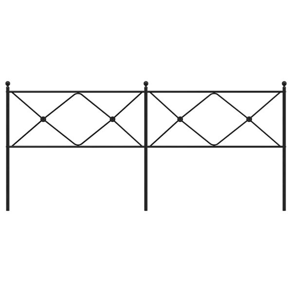 vidaXL Testiera di Ricambio in Metallo Nero 200 cm