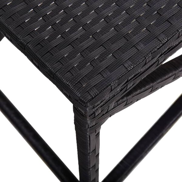 vidaXL Panchina da Giardino 80 cm in Polyrattan Nero