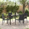vidaXL Set da Pranzo per Giardino 5 pcs Nero