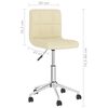 vidaXL Sedie da Pranzo Girevoli 4 pz Crema in Tessuto